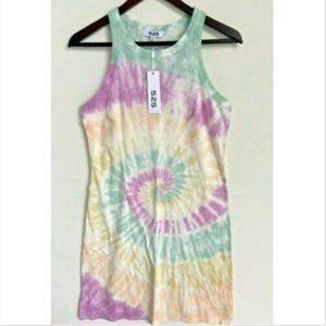 525 America Tie  Dye Racerback Tie Dye Bleach Dress